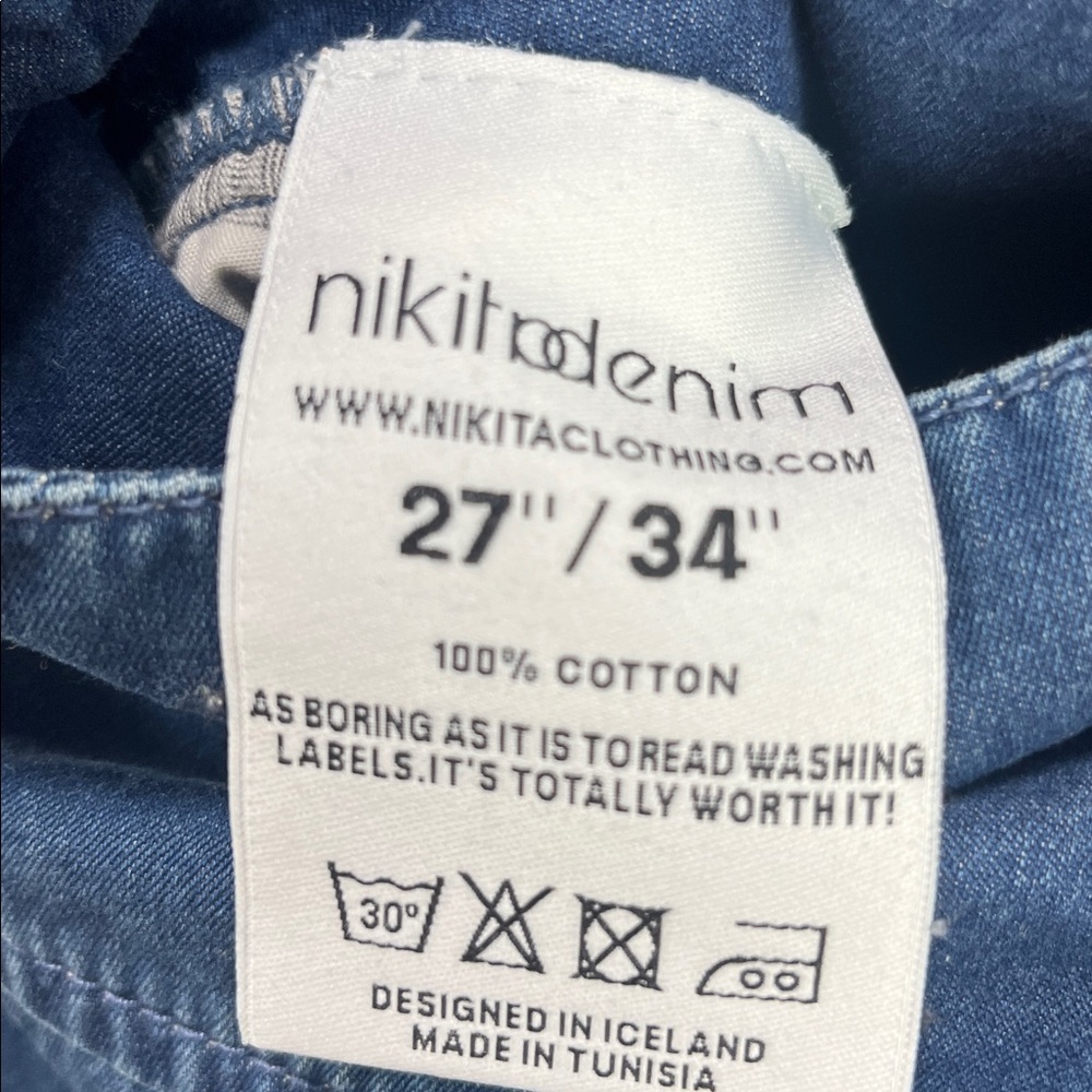 Vintage Y2K RARE Nikita Women's Denim HAREM Balloon Jeans Pants SZ 27/34 Casual - Picture 6 of 13